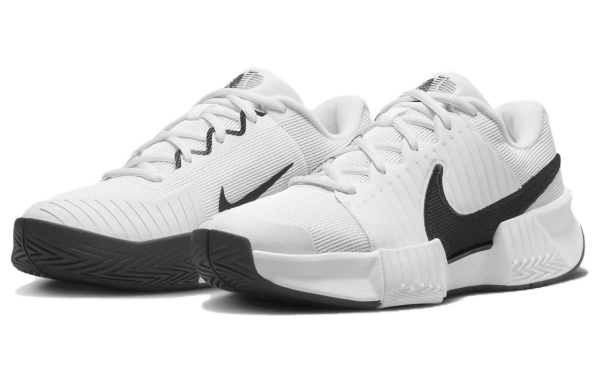 Nike GP Challenge Pro Устойчивые к истиранию Кроссовки для тенниса с низким верхом Женские Белые Черные