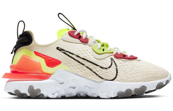 Nike React Vision Сетка Амортизация Противоскользящие Легкие Низкие Повседневные Беговые Кроссовки Женские