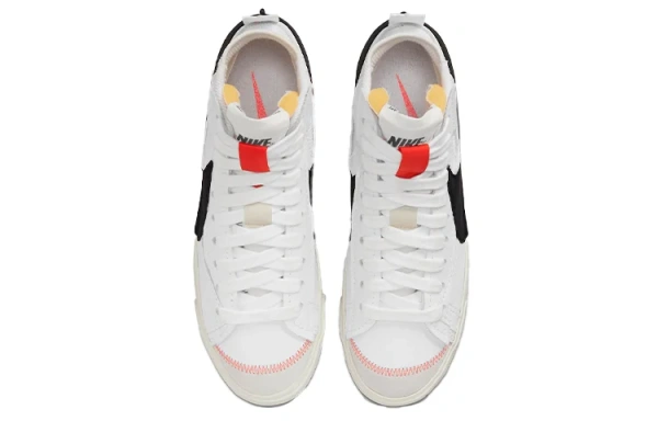 Nike Blazer Вельвет MID Скейтборд Кроссовки Унисекс Белый Черный