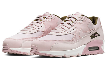 Nike Air Max 90 Легкий Низкий Топ Амортизирующие Беговые Кроссовки Женские Вишневый Цветок Розовый