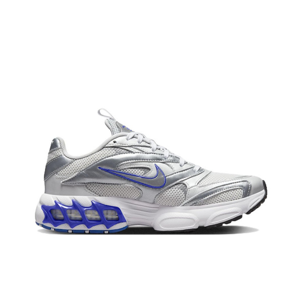nike Zoom Air Fire Шокабойеры Противоскользящие Устойчивые к истиранию Низкий Топ Беговые кроссовки Женские Серебряный Синий