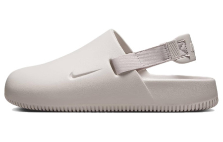 Nike Calm Mule Резиновая подошва Противоскользящие домашние тапочки Женские Бежево-розовые