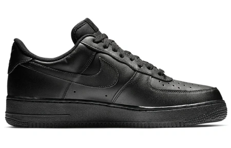Nike Air Force 1 07 Черный воин Винтаж Устойчивые к истиранию Низкие Кроссовки для скейтбординга Унисекс Черные