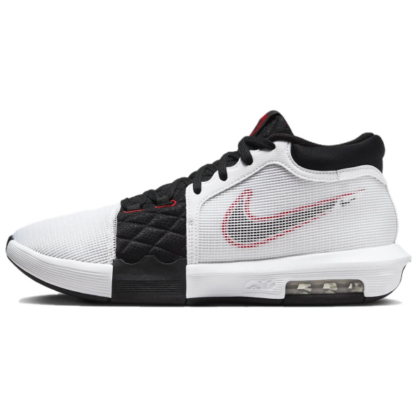Nike Non Slip Легкий MID Баскетбольные кроссовки Унисекс Белый Черный Красный