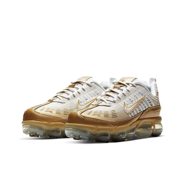 Nike Vapormax 360 Ткань Низкий Верх Повседневные Беговые Кроссовки Женские Белый Золото