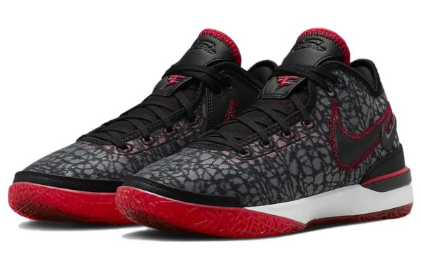 Nike LeBron NXXT Gen Брауни Gen Джеймс ZOOM EP Low Баскетбольные кроссовки Мужские Черные Красные Азиатская версия