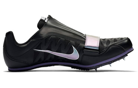Nike Air Zoom LJ 4 Track SPIKE Удобные Низкие Кроссовки для тренировок Унисекс Черный Фиолетовый