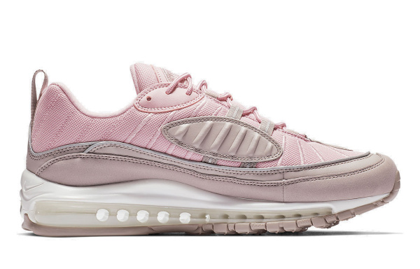 Nike Air Max 98 Винтаж Кожа Низкие Кроссовки с воздушной подушкой для бега Повседневные Мужские Вишневый цветок Розовый