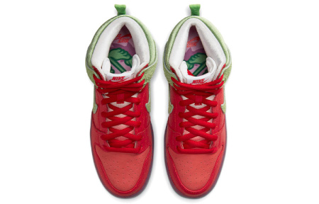 Nike Dunk SB Pro QS 'Клубничный Cough' Высокие Кроссовки для скейтбординга Унисекс Красный Зеленый