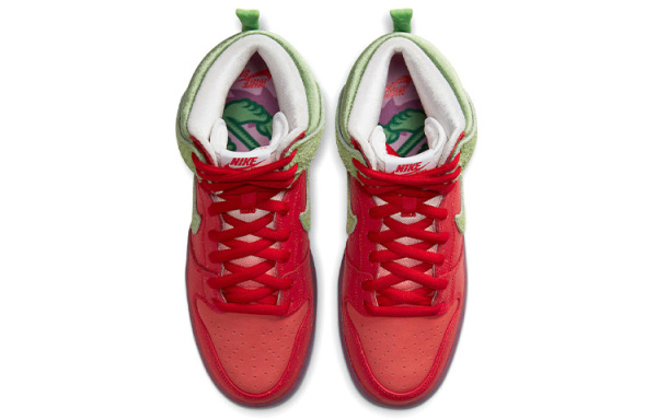 Nike Dunk SB Pro QS 'Клубничный Cough' Высокие Кроссовки для скейтбординга Унисекс Красный Зеленый