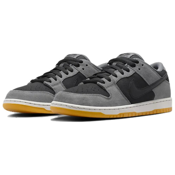 Nike Dunk SB противоскользящие устойчивые к истиранию низкие скейтбординговые кроссовки унисекс серо-черные