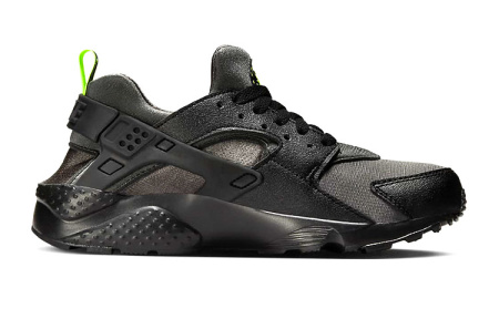 Nike Huarache Run Anti KICK и устойчивые к истиранию низкие детские беговые кроссовки черного цвета унисекс