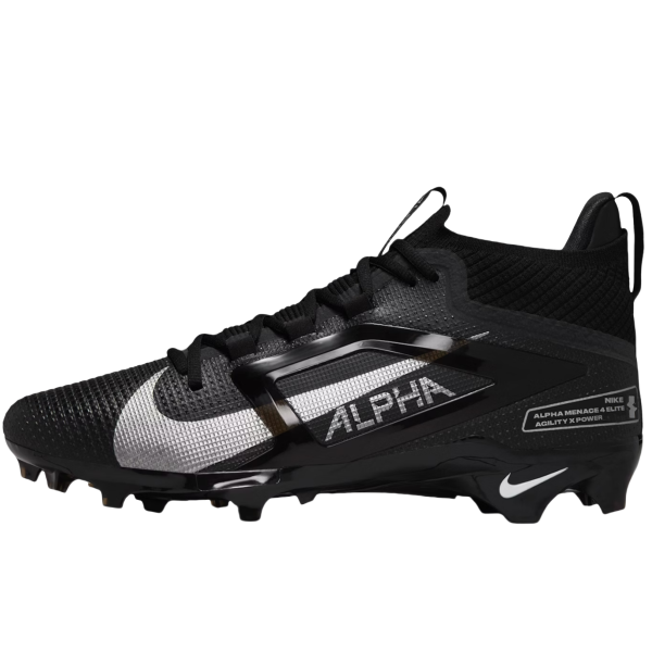Nike Alpha Menace 4 Противоскользящие Устойчивые к истиранию Футбольные бутсы Мужские Черные