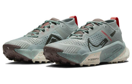 Nike ZoomX Zegama Trail Комфортные Низкие Беговые Кроссовки Женские Асфальт Серый