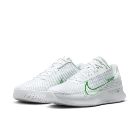 Nike Air ZOOM VAPOR 11 Artificial Leather Низкие Кроссовки для Тениса Женские Белый Зеленый