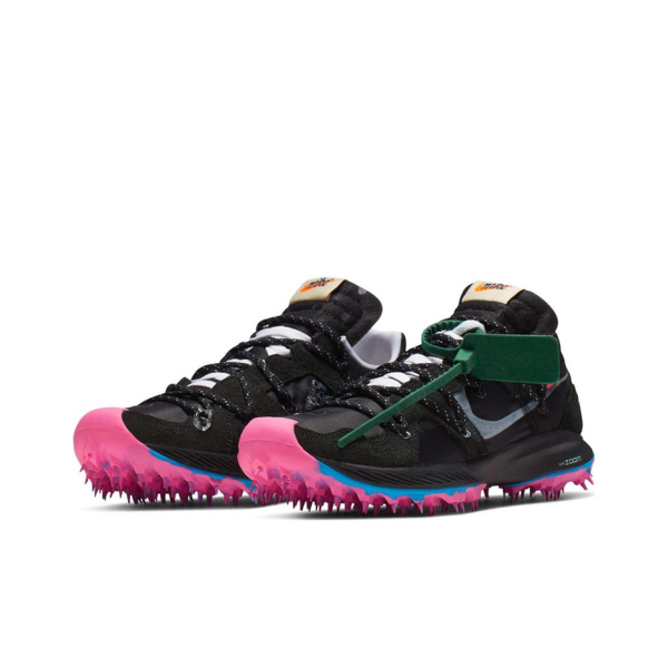Off Белый X Nike Air Zoom Terra Kiger 5 Дышащие Низкие Кроссовки для Трейла Женские Черные Розовые