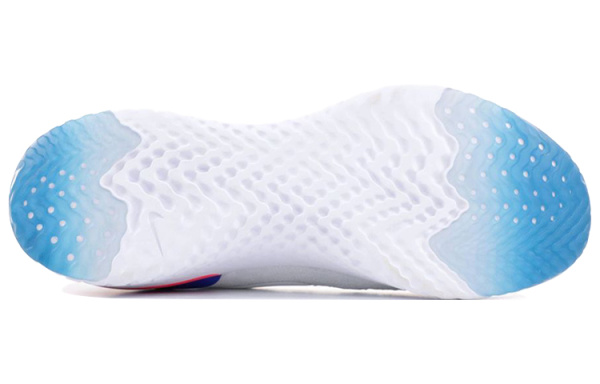 Nike Epic React Flyknit 1 Удобные противоскользящие легкие низкие повседневные беговые кроссовки Мужские Белый Синий