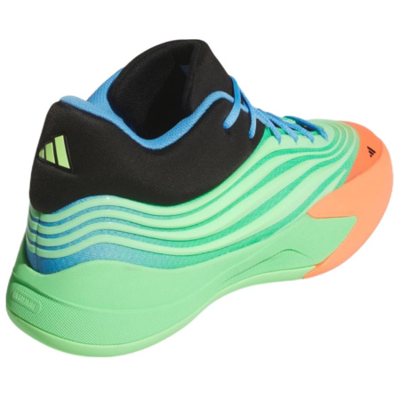 Adidas Dame 10 Противоскользящие Устойчивые к истиранию Низкие Баскетбольные кроссовки Унисекс Зеленый Черный
