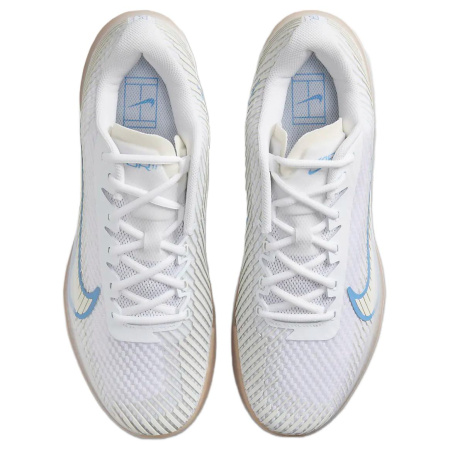 Nike Air ZOOM VAPOR 11 Сетка Удобная Амортизация Износостойкие Низкие Кроссовки для Тениса Мужские Белые и Синие