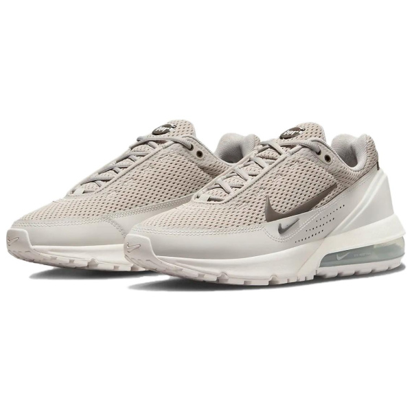 Nike Air Max Impulse Текстиль Кожа Амортизация Низкий Верх Повседневная Обувь Женская Белый Серый и Коричневый