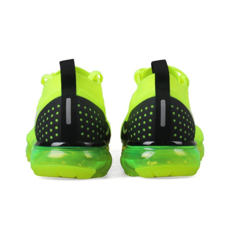 Nike VaporMax Flyknit 2 Low Топ Марафон Беговые кроссовки Унисекс Неоновый зеленый