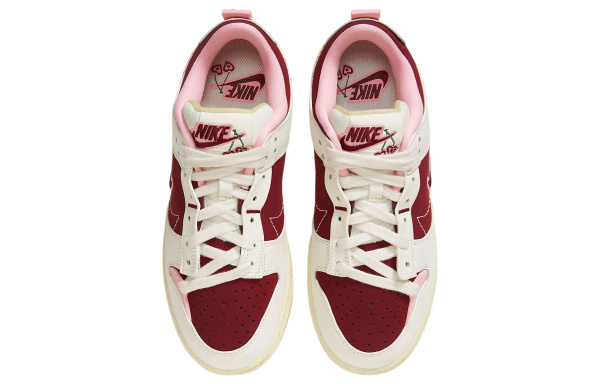 Nike Dunk Disrupt 2 'VALENTINE' День Святого Валентина Удобные Низкие Кроссовки для Скейтбординга Женские Красные Белые