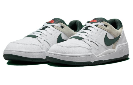 Nike Full Force Low Топ Скейтборд Кроссовки Мужские Белые Зеленые Бежевые Замша