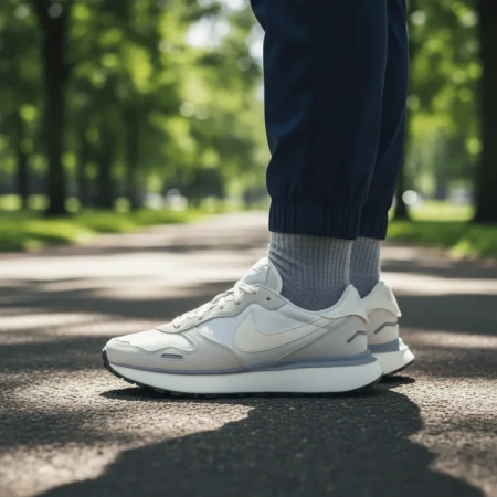 Nike Phoenix Waffle Low Топ Повседневная обувь Женская Белый Серый