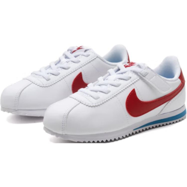 Nike Cortez EasyOn Low Топ Детская Обувь для Повседневной Носки Белый Красный Возраст 3-7 Лет
