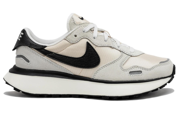 Nike Phoenix Waffle Нейлон Низкие Повседневные Кроссовки Женские Серый Розовый