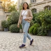 Nike Air Footscape противоскользящая устойчивая к истиранию низкий верх повседневная обувь для женщин фиолетовый