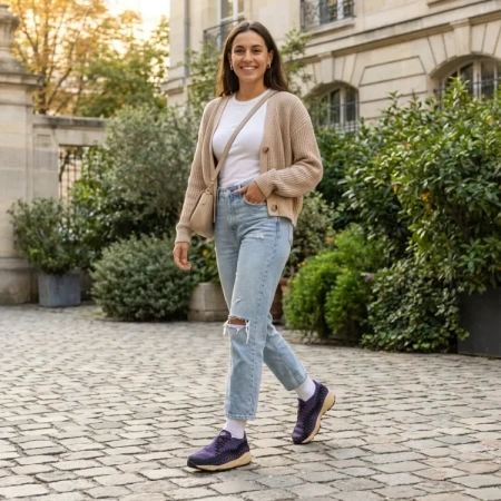 Nike Air Footscape противоскользящая устойчивая к истиранию низкий верх повседневная обувь для женщин фиолетовый