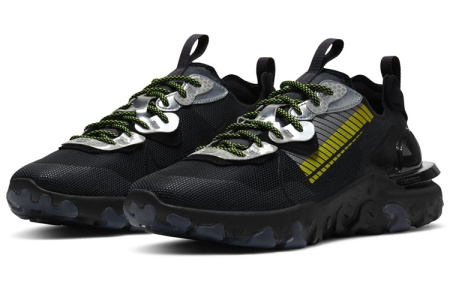 Nike React Vision Сетка Амортизация Противоскользящие Низкие Повседневные Беговые Кроссовки Мужские Черные