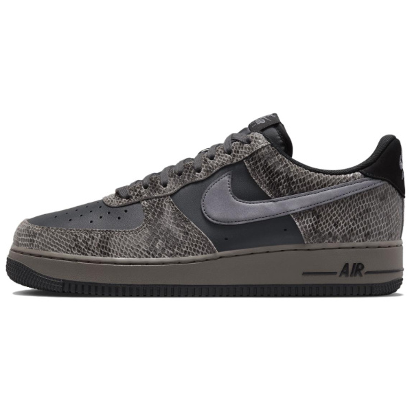 Nike Air Force 1 Slip-Resistant Abrasion-Resistant Low-Top Скейтборд Кроссовки Мужские Черные Серые