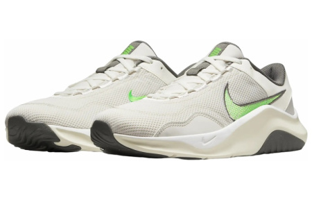 Nike Legend Essential 3 Амортизация Противоскользящие Низкие Кроссовки для тренировок Мужские Белые Зеленые