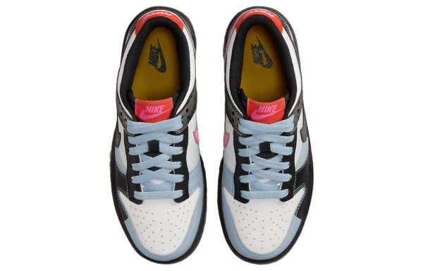 Nike Dunk Slip-Resistant Abrasion-Resistant Low-Top Винтажные Баскетбольные Кроссовки Белый Синий Черный