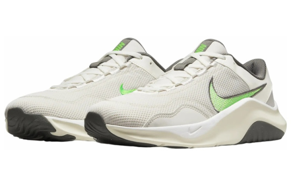 Nike Legend Essential 3 Амортизация Противоскользящие Низкие Кроссовки для тренировок Мужские Белые Зеленые