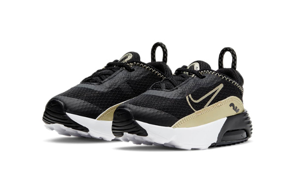 Nike Air Max 2090 Low Беговые кроссовки для малышей и детей раннего возраста Черный Золотой