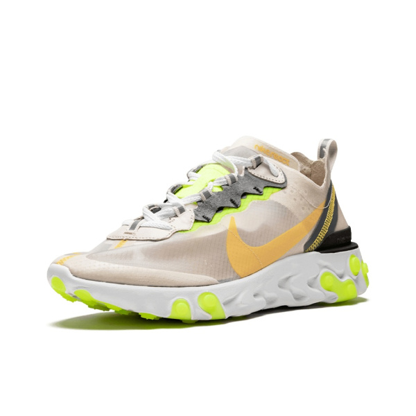 Nike React Element 87 Амортизация Противоскользящие Низкие Повседневные Беговые Кроссовки Унисекс Оранжевый Зеленый