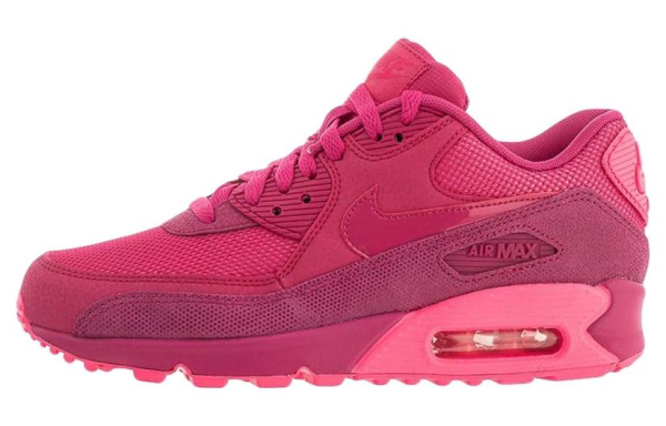 Nike Air Max 90 Prm Текстиль Кожа Низкий Верх Повседневная Обувь Женская Розовая