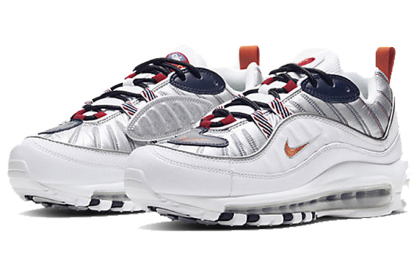 Nike Air Max 98 Спортивный ретро стиль текстиль синтетическая кожа низкий верх воздушная подушка для тренировок