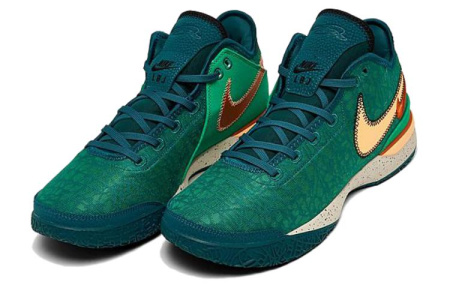 Nike LeBron NXXT Gen MID Топ Баскетбольные кроссовки Мужские Темно-зеленые