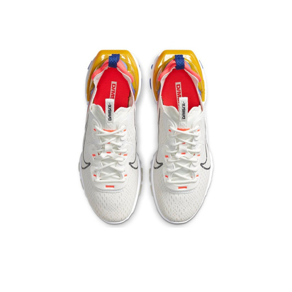 Nike React Vision Ткань Амортизация Противоскользящие Низкие Повседневные Беговые Кроссовки Женские Белые Синие Розовые