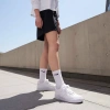 Nike Air Force 1 'Triple White' Кожа Устойчивая к истиранию Низкие Кроссовки для скейтбординга Женские Чисто белые