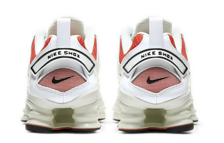 Nike Shox TL Series Нескользящие Легкие Низкие Повседневные Беговые Кроссовки Женские Белый Оранжевый