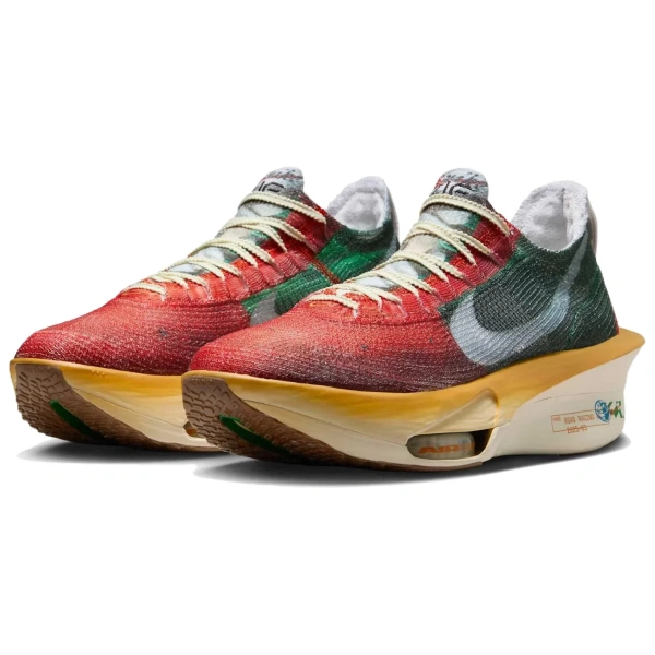 Nike Alphafly 3 Low Топ Марафон Длинный Бег Спринт Беговые Кроссовки Мужские Красный Зеленый