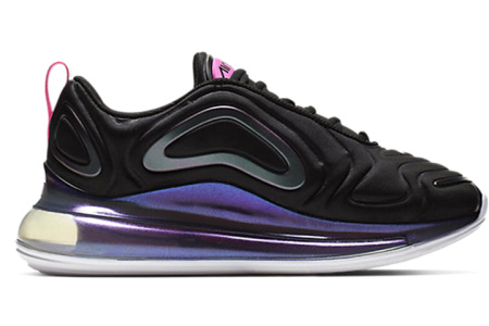 Nike Air Max 720 Комфортные Низкие Повседневные Кроссовки Женские Черные Розовые