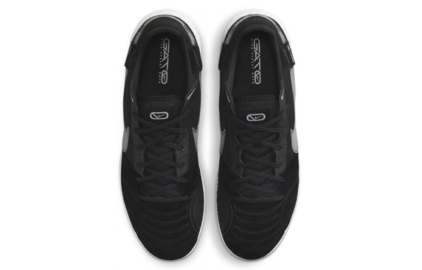 Nike Streetgato IC In Для помещений Противоскользящие Устойчивые к истиранию Футбольные бутсы Мужские Черные