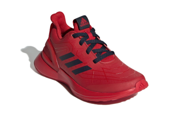 Adidas Rapidarun Spider Man K Nonslip Lightweight MID Top Детская беговая обувь Красный Черный Детский