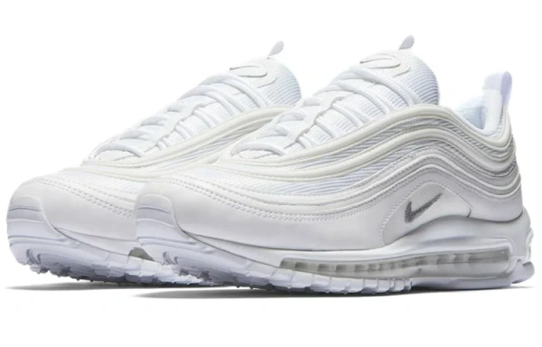 Nike Air Max 97 Амортизация Низкие Беговые Кроссовки Мужские Белые